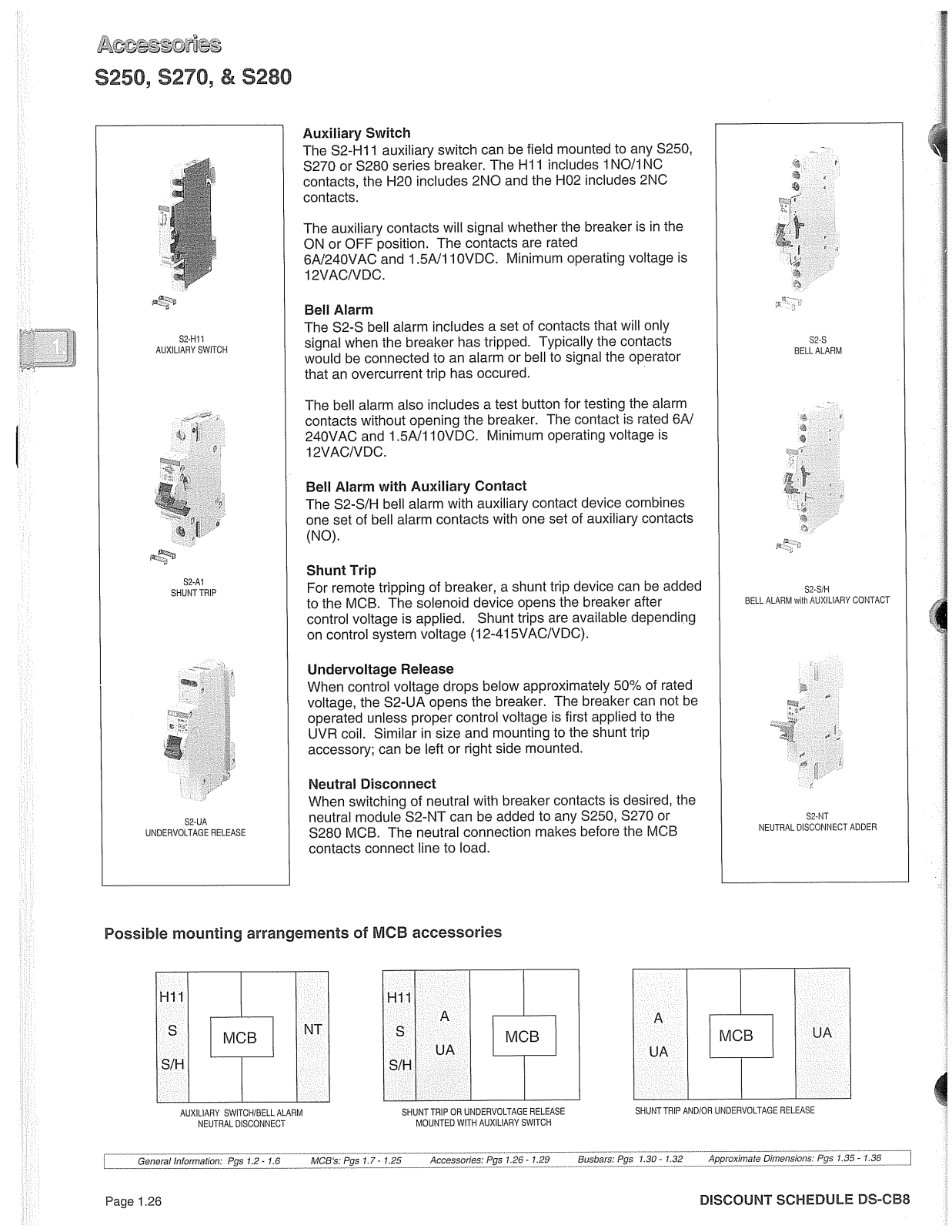 ABB S250, S270, S280 Accessories Catalog