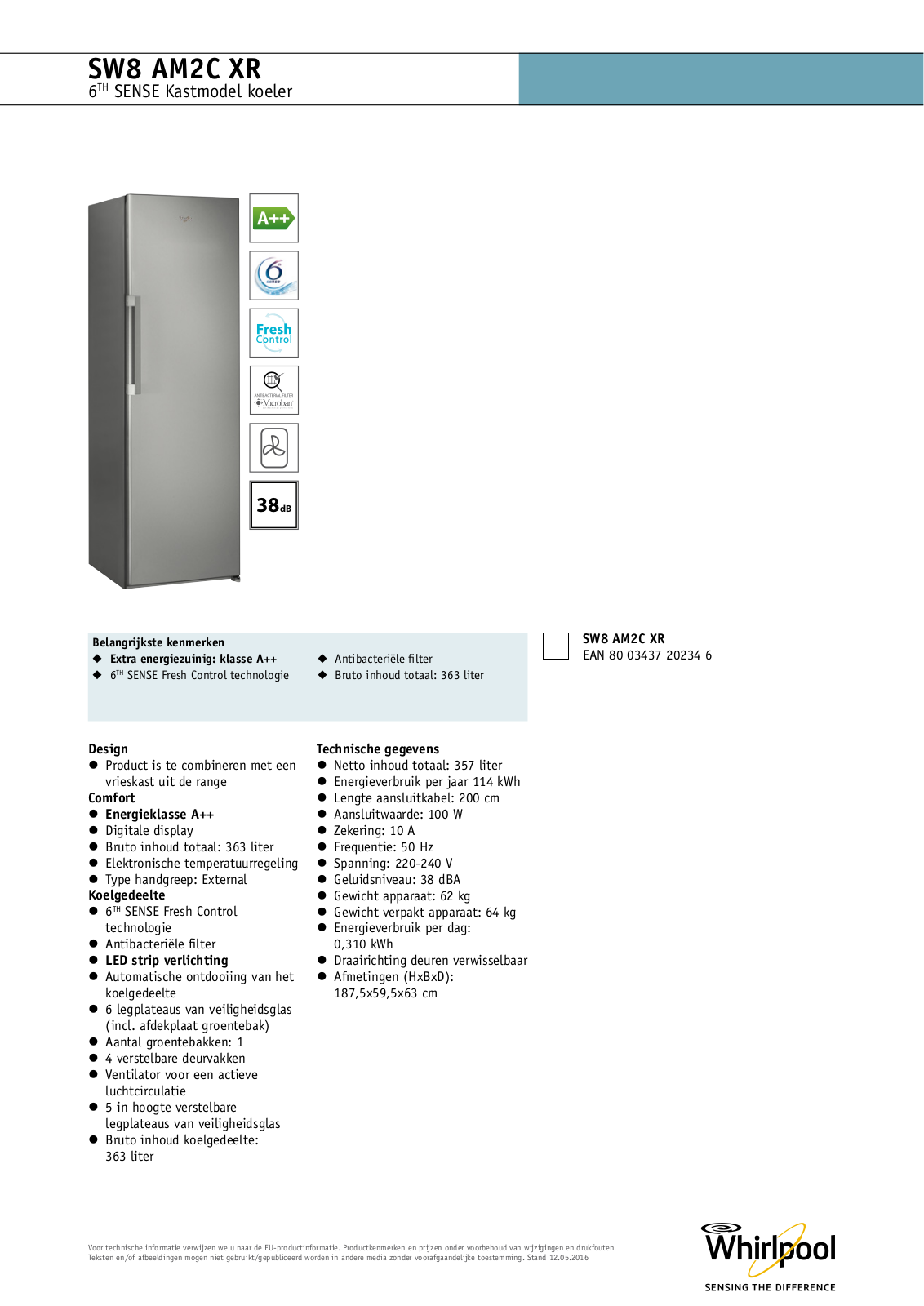 Whirlpool SW8 AM2C XR PROGRAMMA OVERZICHT User Manual