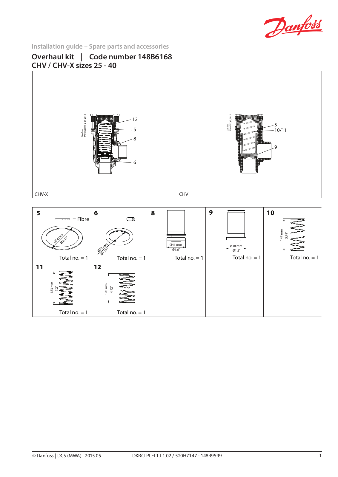 Danfoss CHV 25 - 40, CHV-X 25 - 40 Installation guide