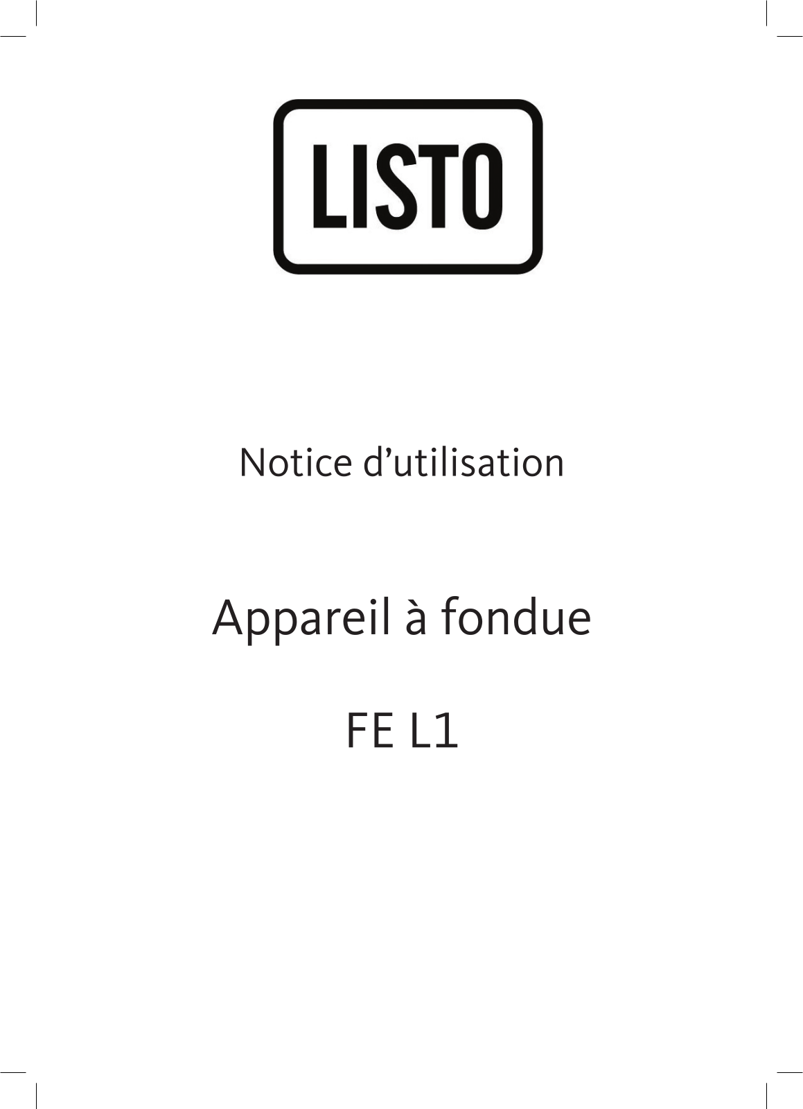 Listo FE L1 User Manual