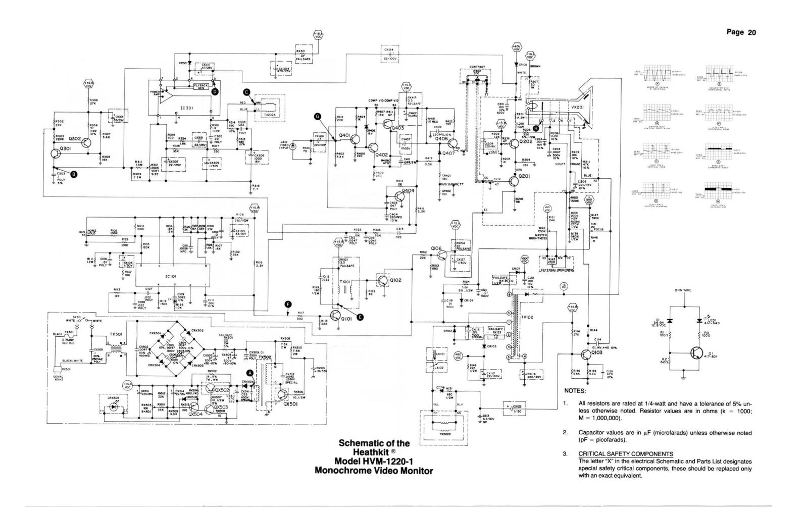 Heath Company HVM-1220-1 Schematic