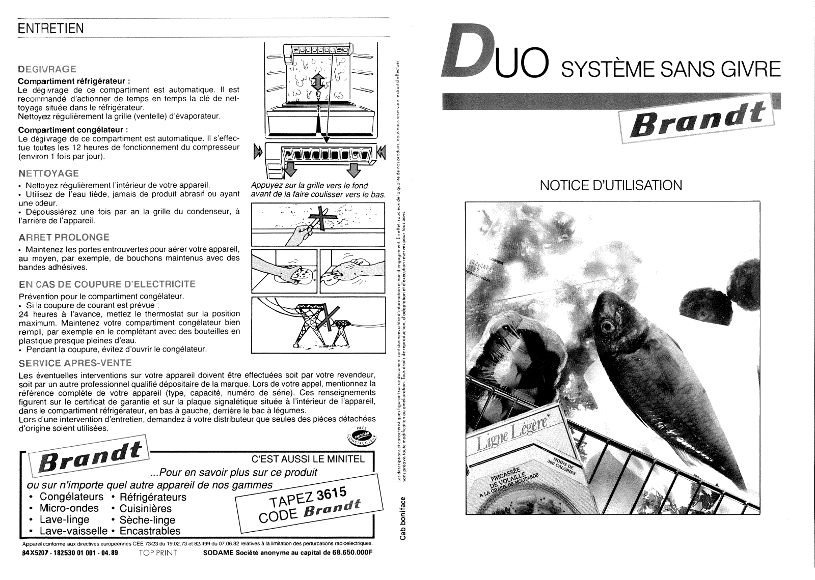 BRANDT DUO99, DUO11 User Manual