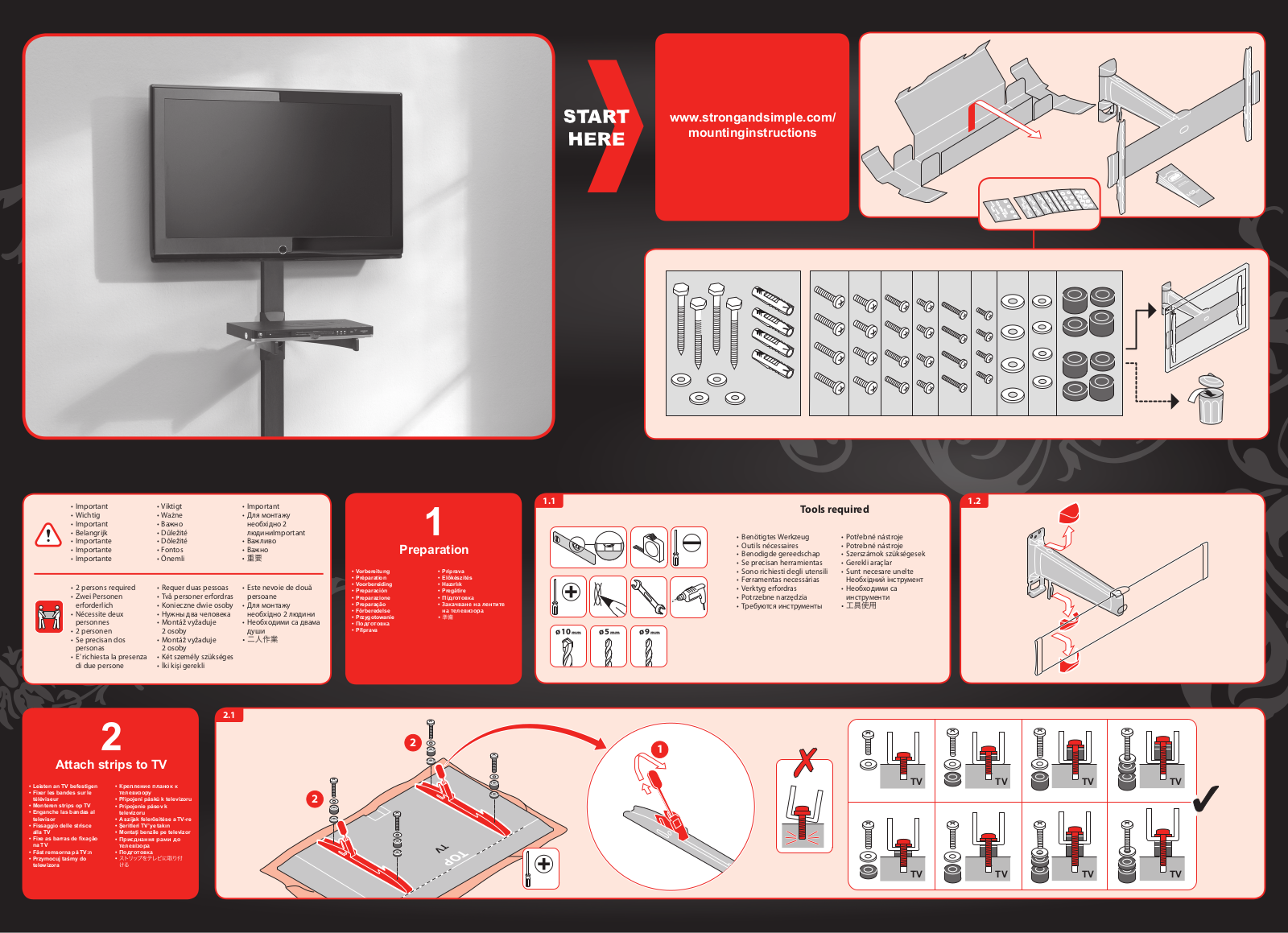 Vogel´s LCD Plasma Mounting instructions