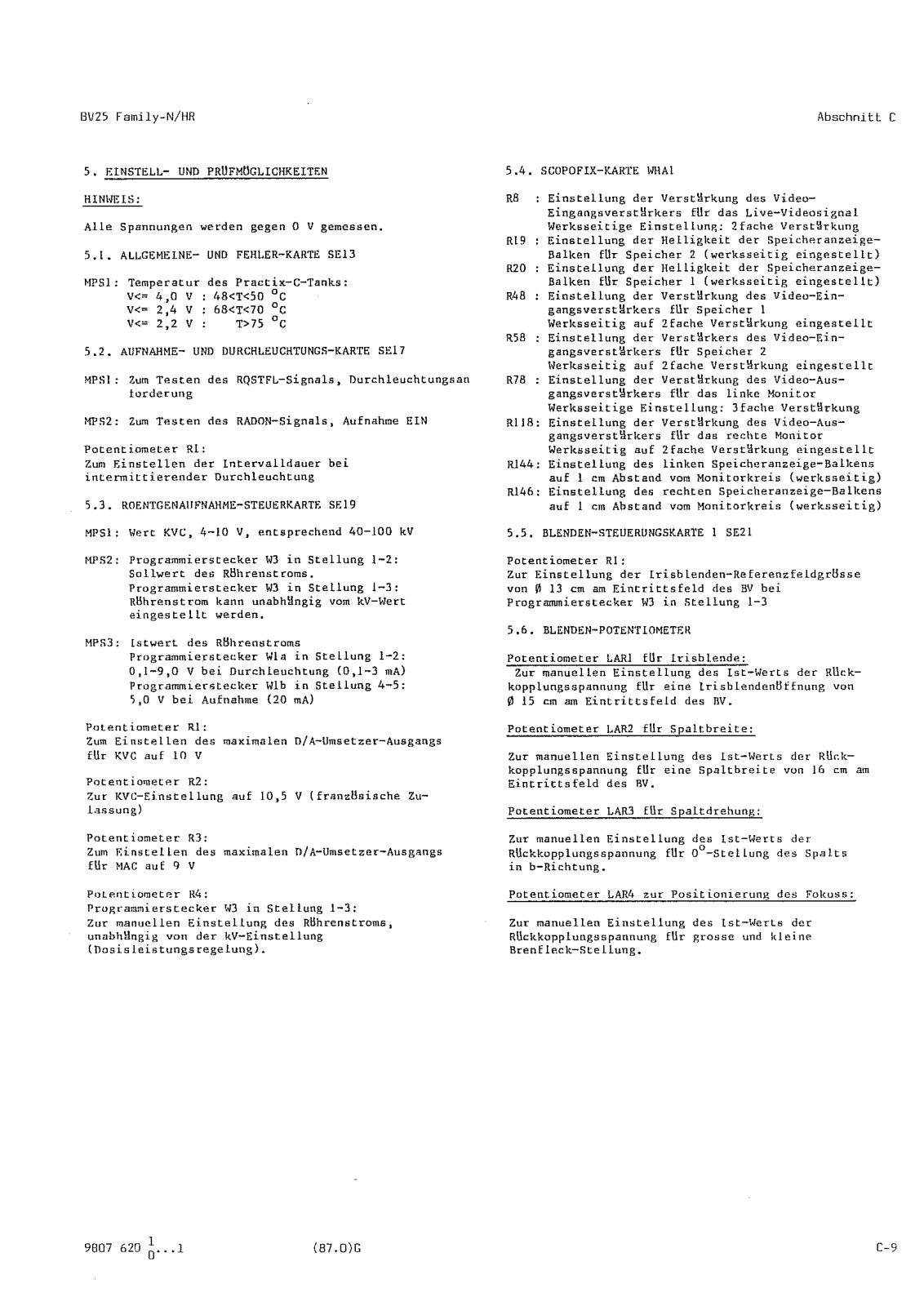 Philips BV-25 Service Manual