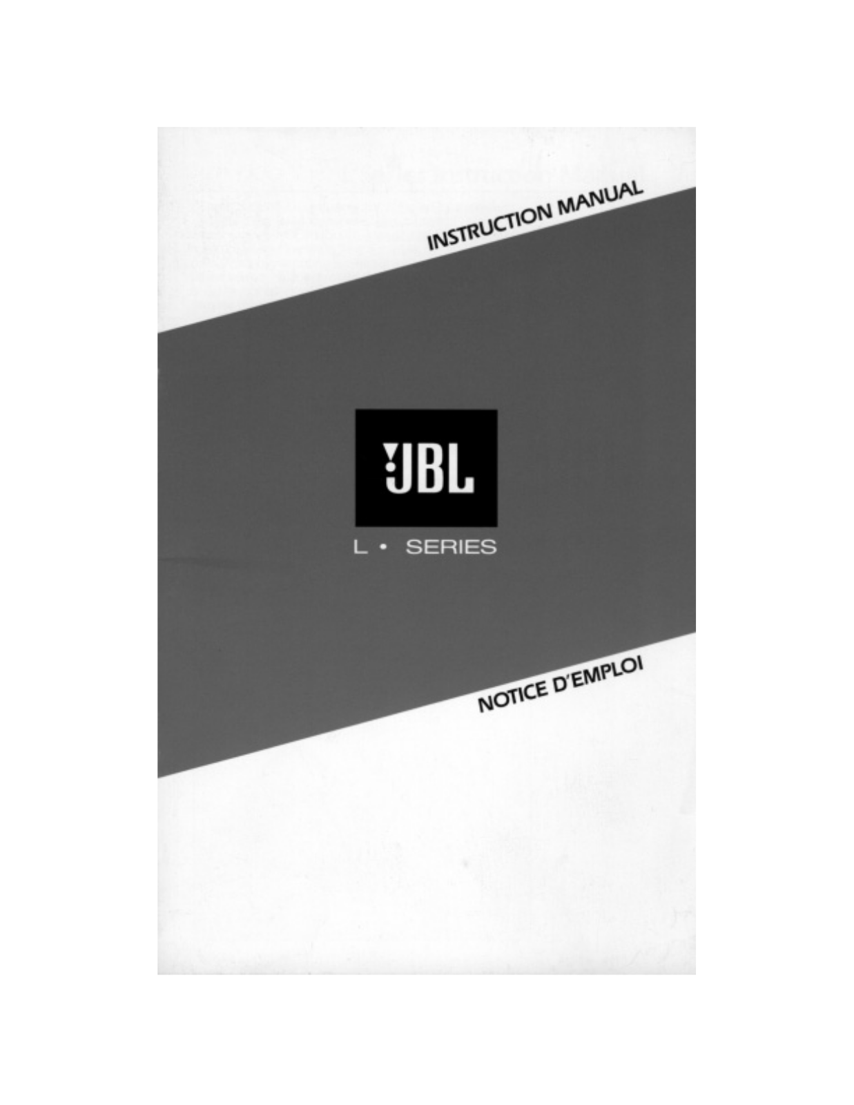 JBL L100T, L60T User Manual