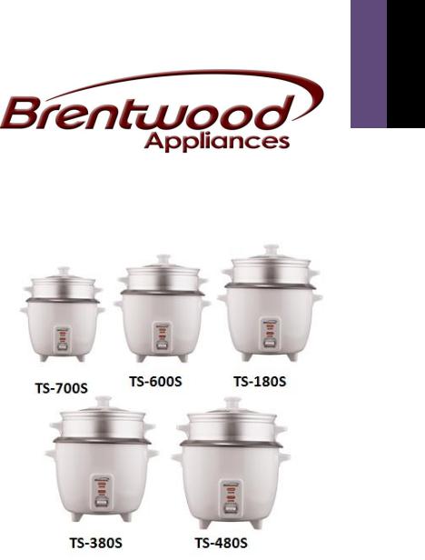 Brentwood TS-600S, TS-700S, TS-380S, TS-180S, TS-480S User Manual