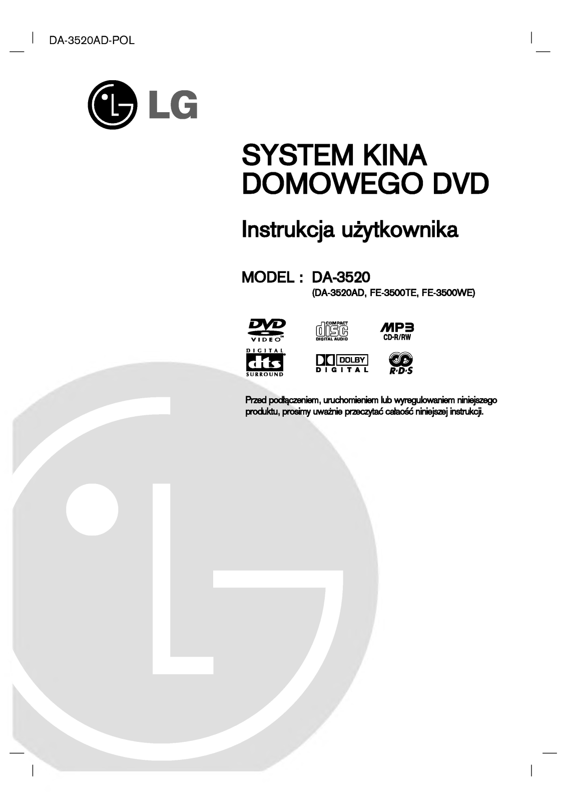 Lg DA-3520AD User Manual