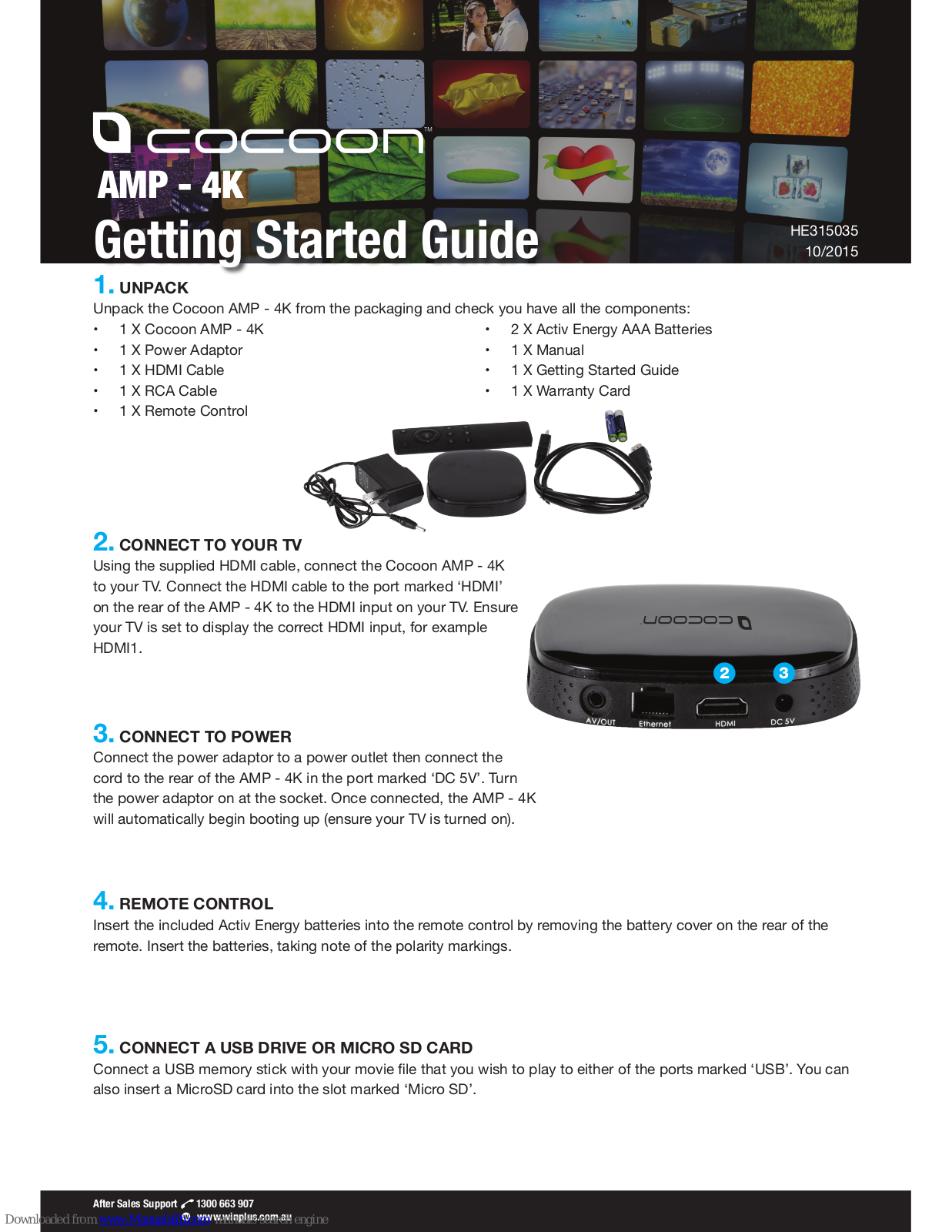 Cocoon AMP - 4K Getting Started Manual - ManualMachine.com