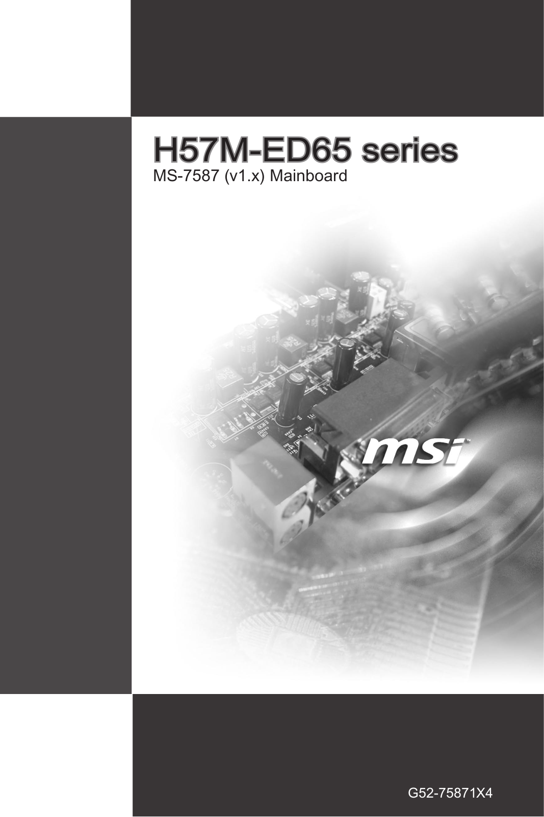 Msi H57M series, ED65 series user Manual