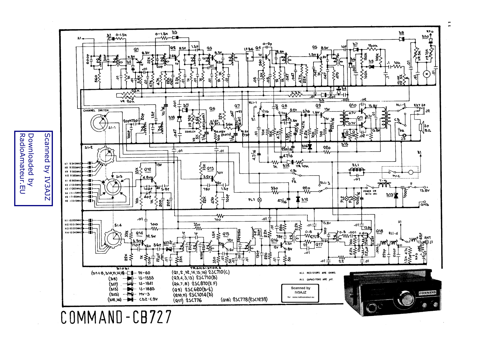 Inne CBCommand727 Schematic