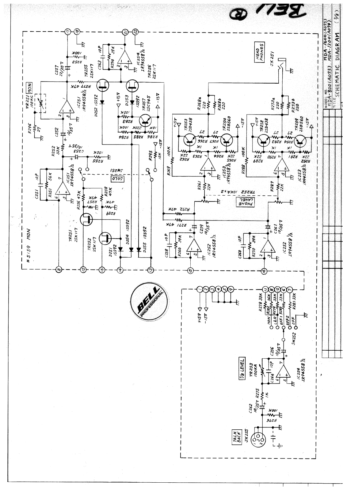 Bell MDA1202, MDA1202-Mon User Manual