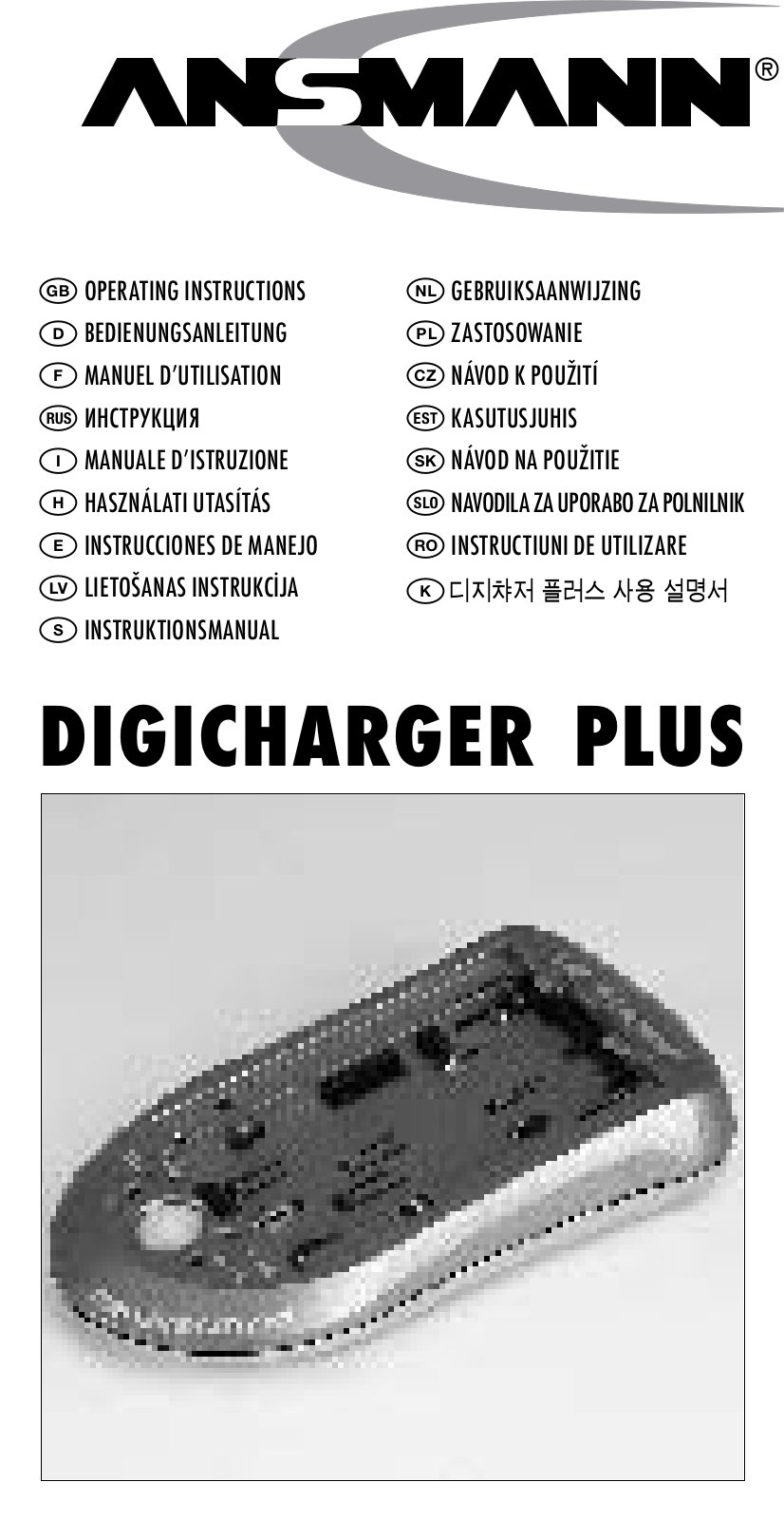 ANSMANN DigiCharger plus User Manual