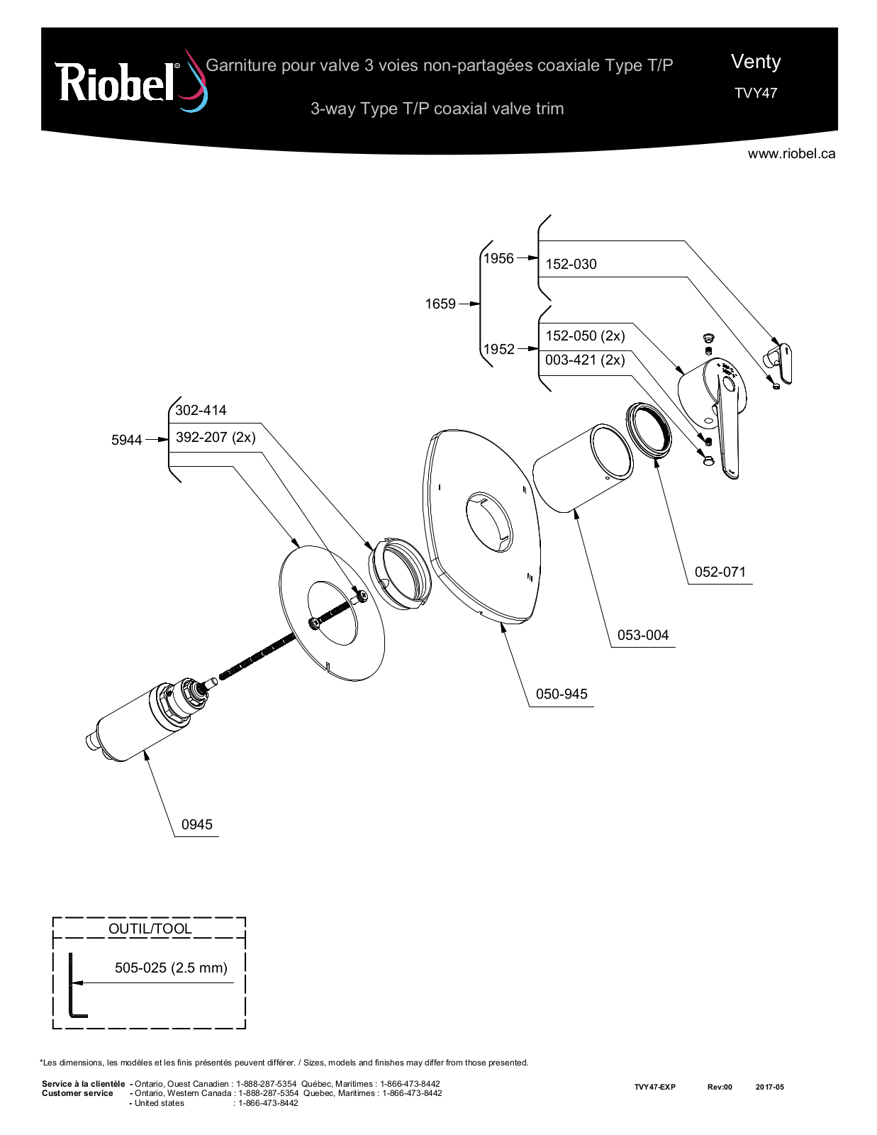 Riobel ROBL1494 Specifications - ManualMachine.com