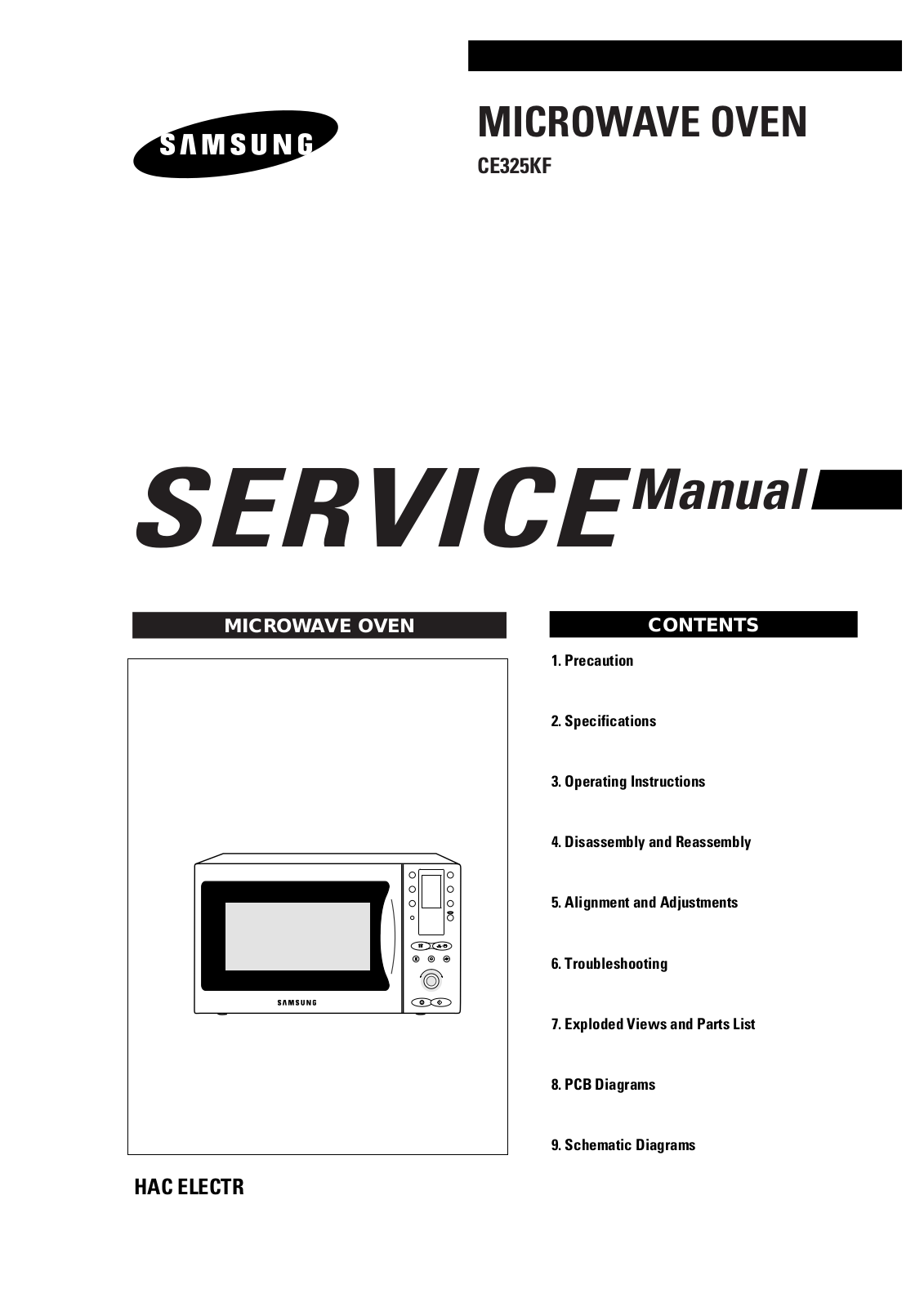 Samsung CE325, CE325KF-HAC Service Manual