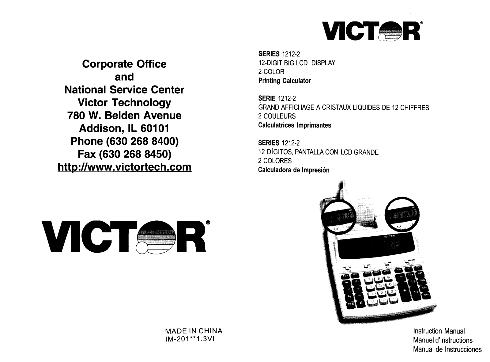 Victor Technology 1212-2 User Manual