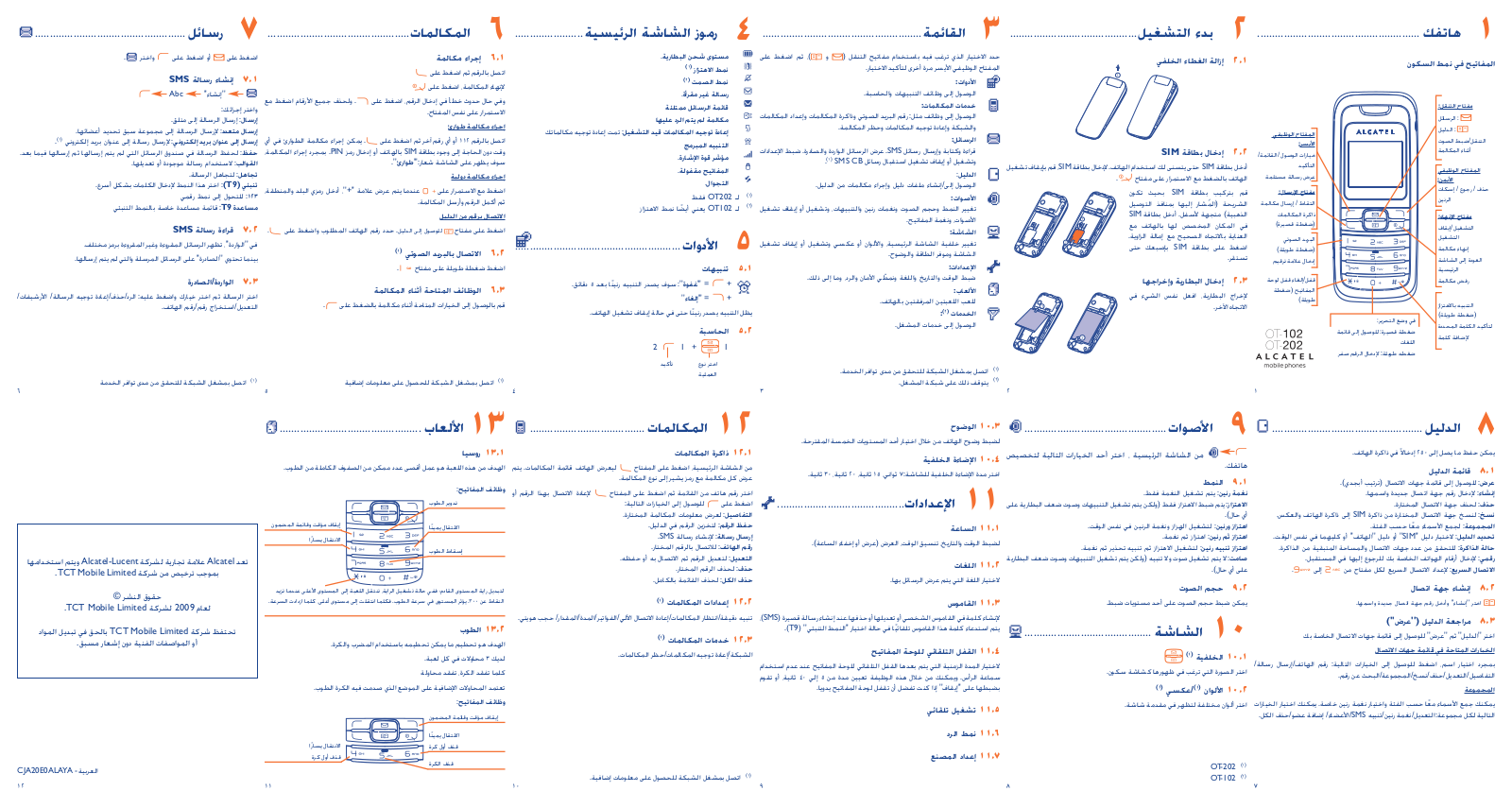 Alcatel OT-202, OT-102 User Manual