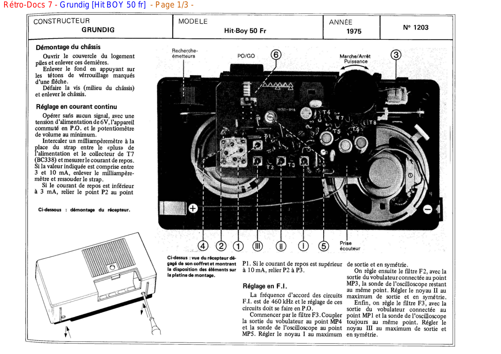 Grundig Hit-BOY-50-fr Service Manual