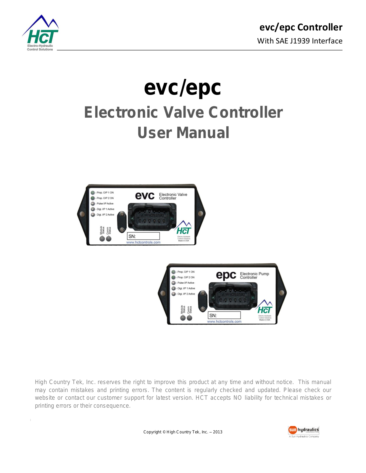 HCT epc User Manual