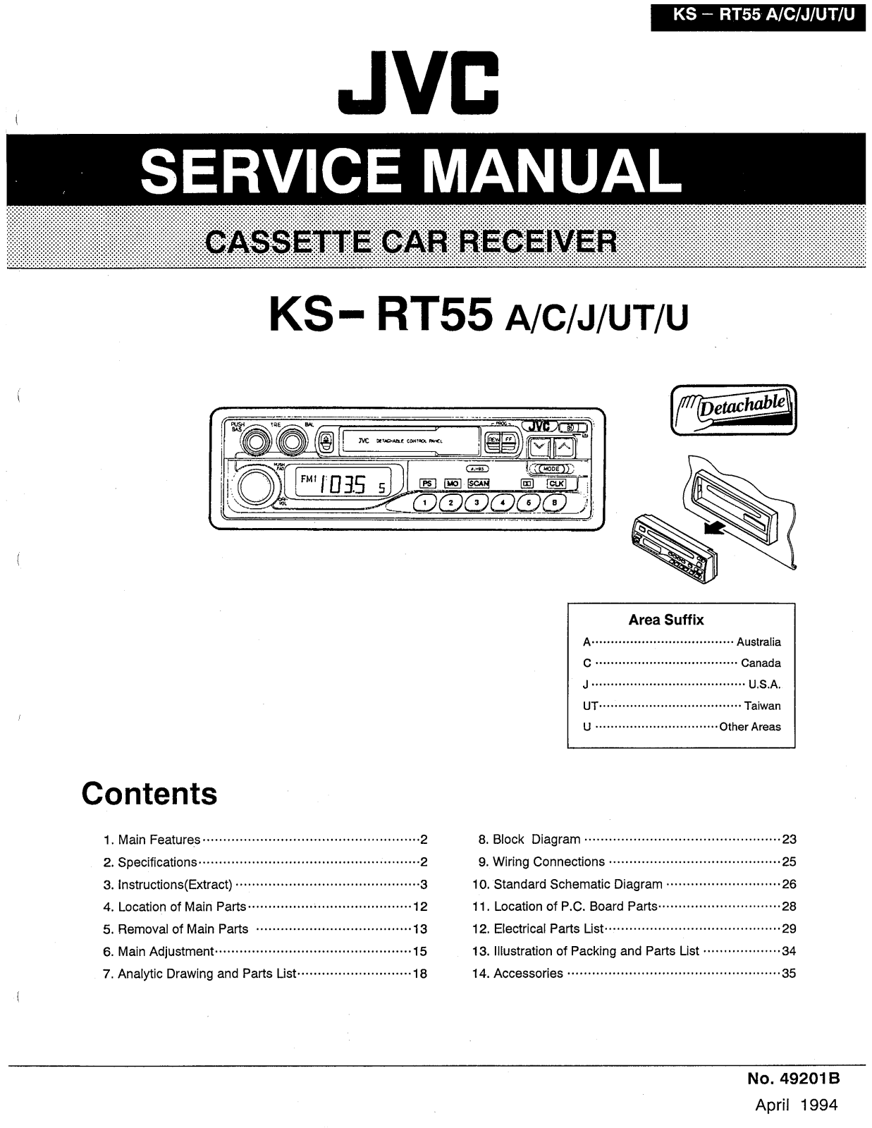 JVC KS-RT55A, KS-RT55U, KS-RT55UT Service Manual