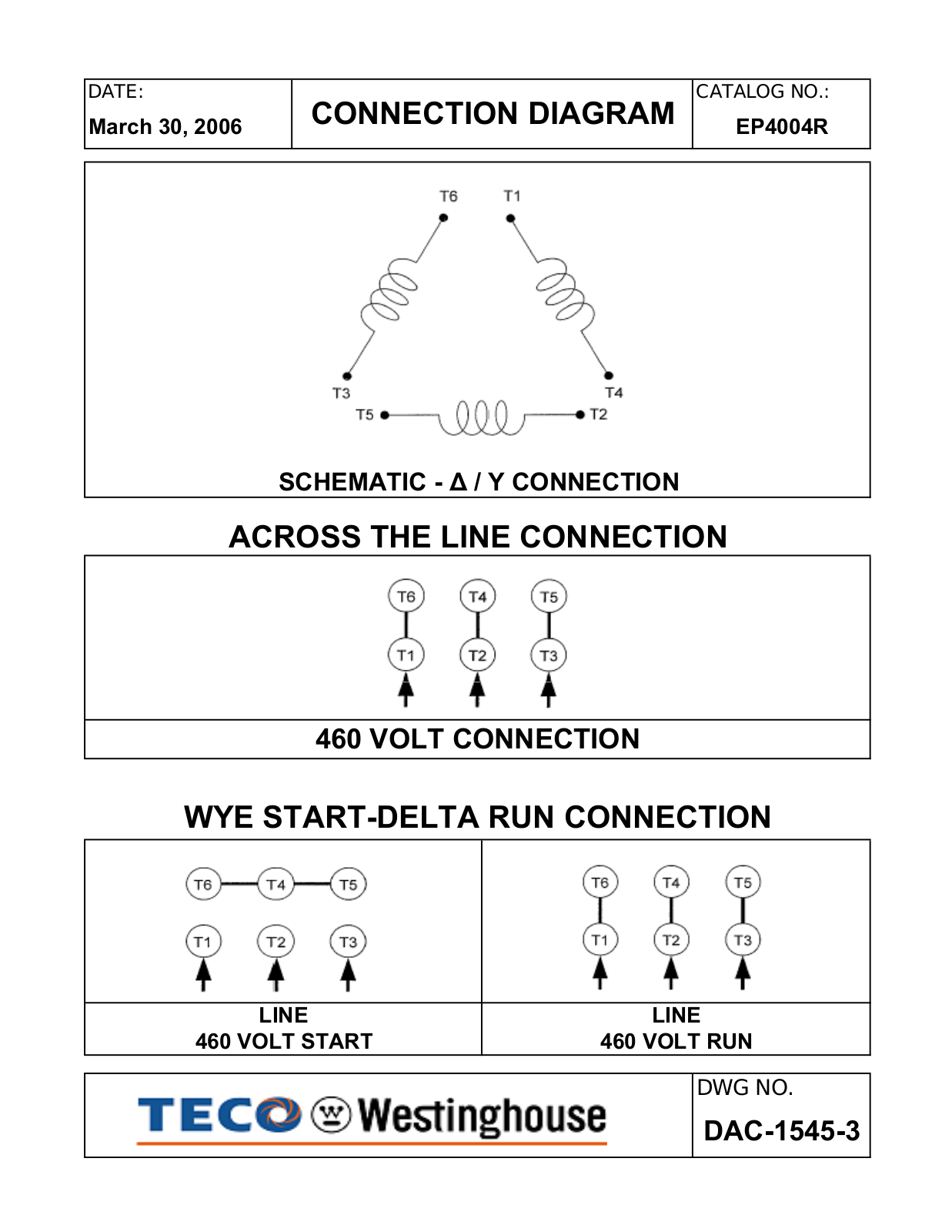 Teco EP4004R Connection Diagram