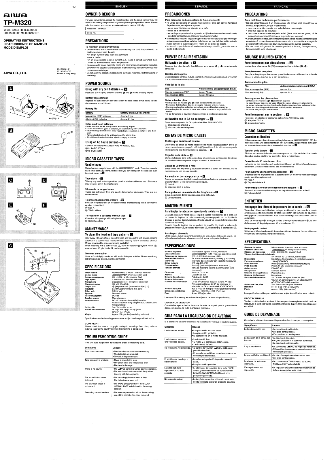 Sony TPM320 User Manual - ManualMachine.com