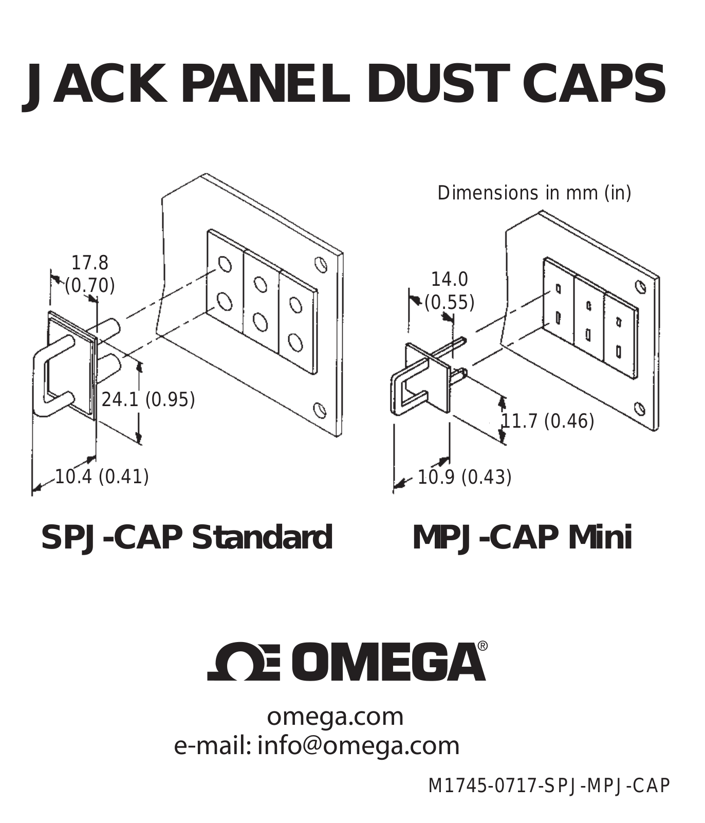 Omega SPJ-CAP, MPJ-CAP User guide - ManualMachine.com
