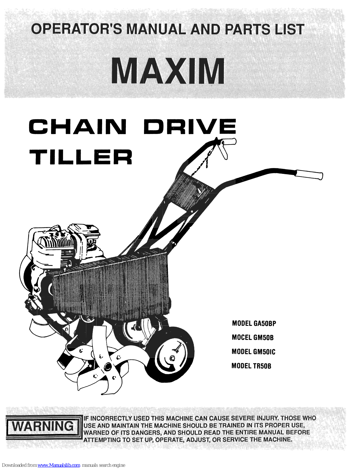 Maxim GA50BP, GM50B, GM50IC User Manual