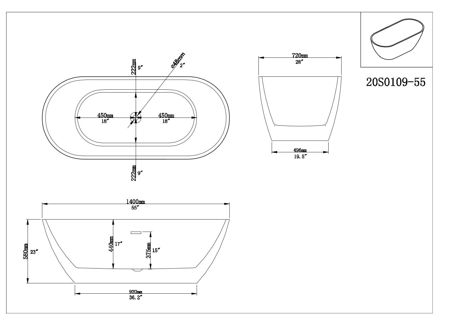 Clovis Goods ERVT1104 Dimensions - ManualMachine.com