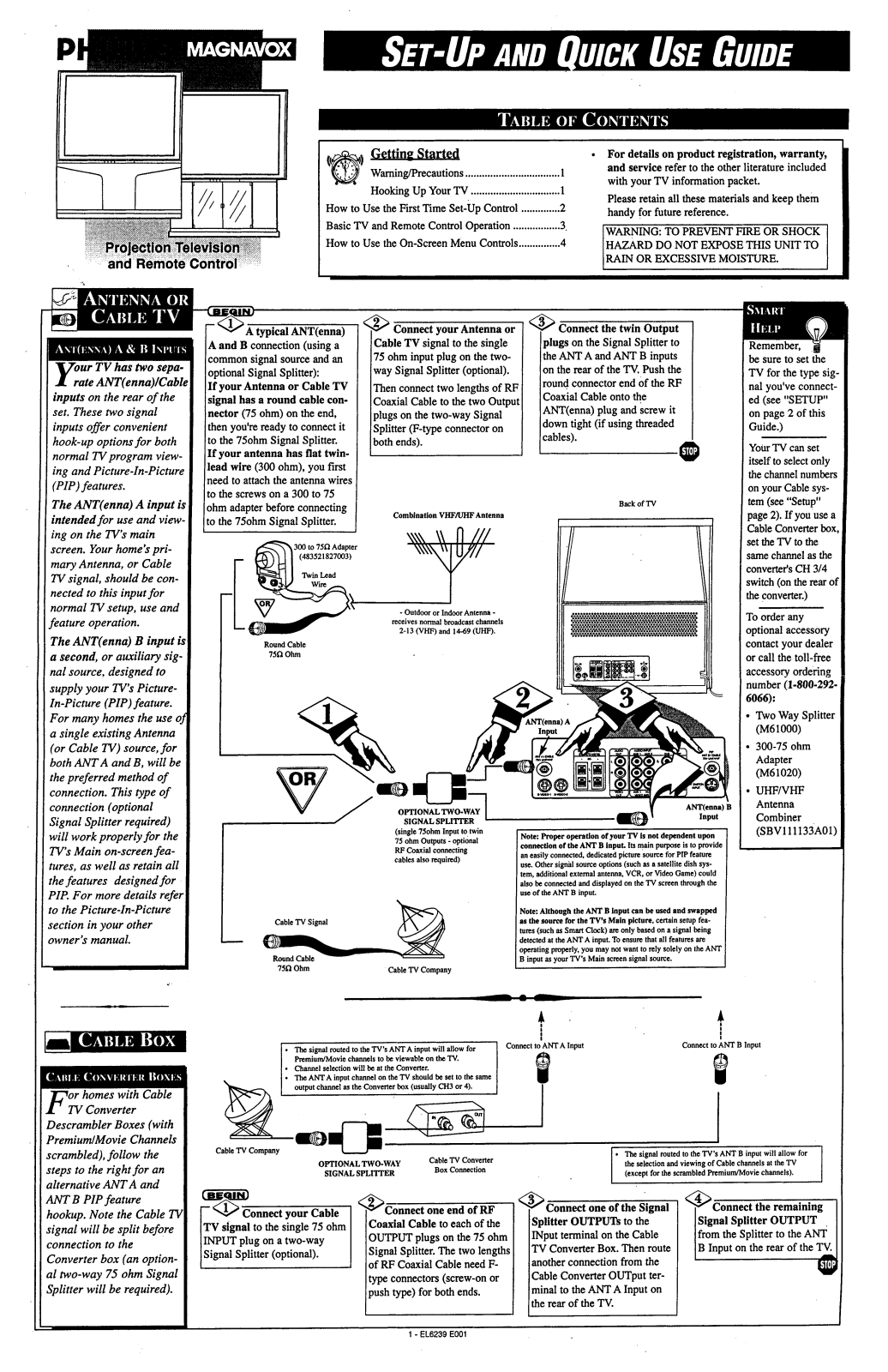 Philips 7P5441C, 7P6041C, 7P5451C Quick Start Manual