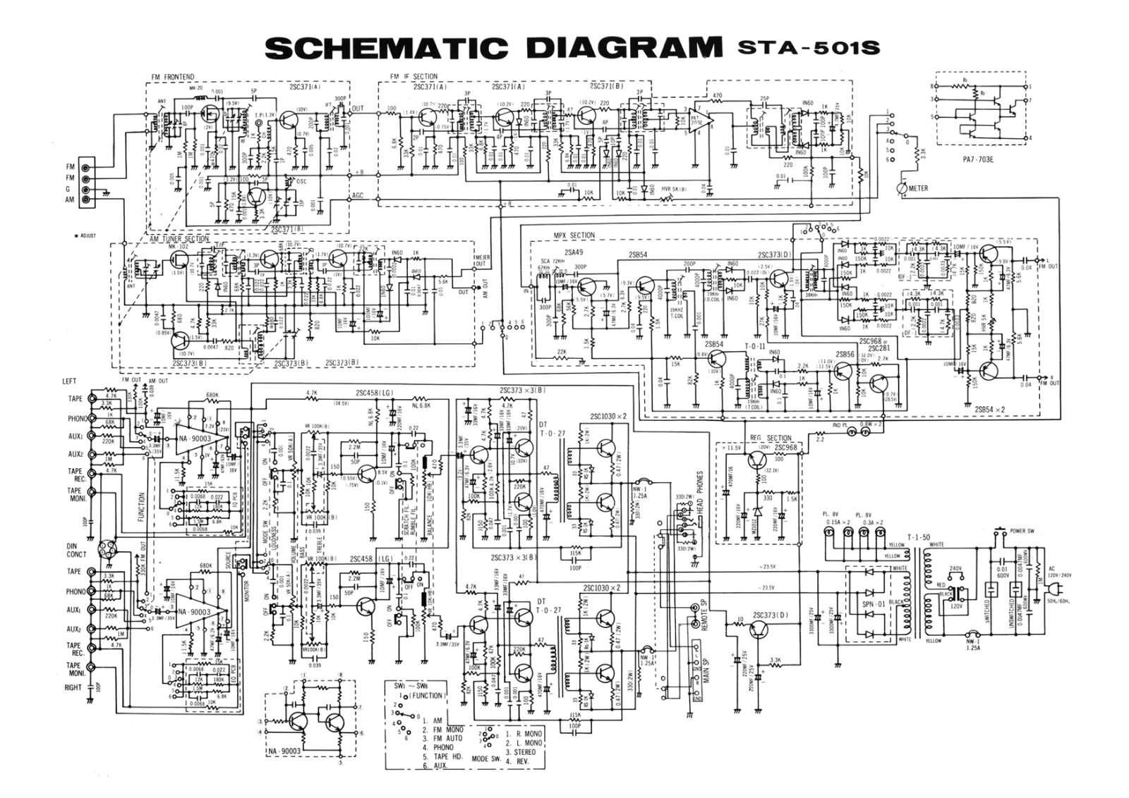 Nikko STA-501-S Schematic