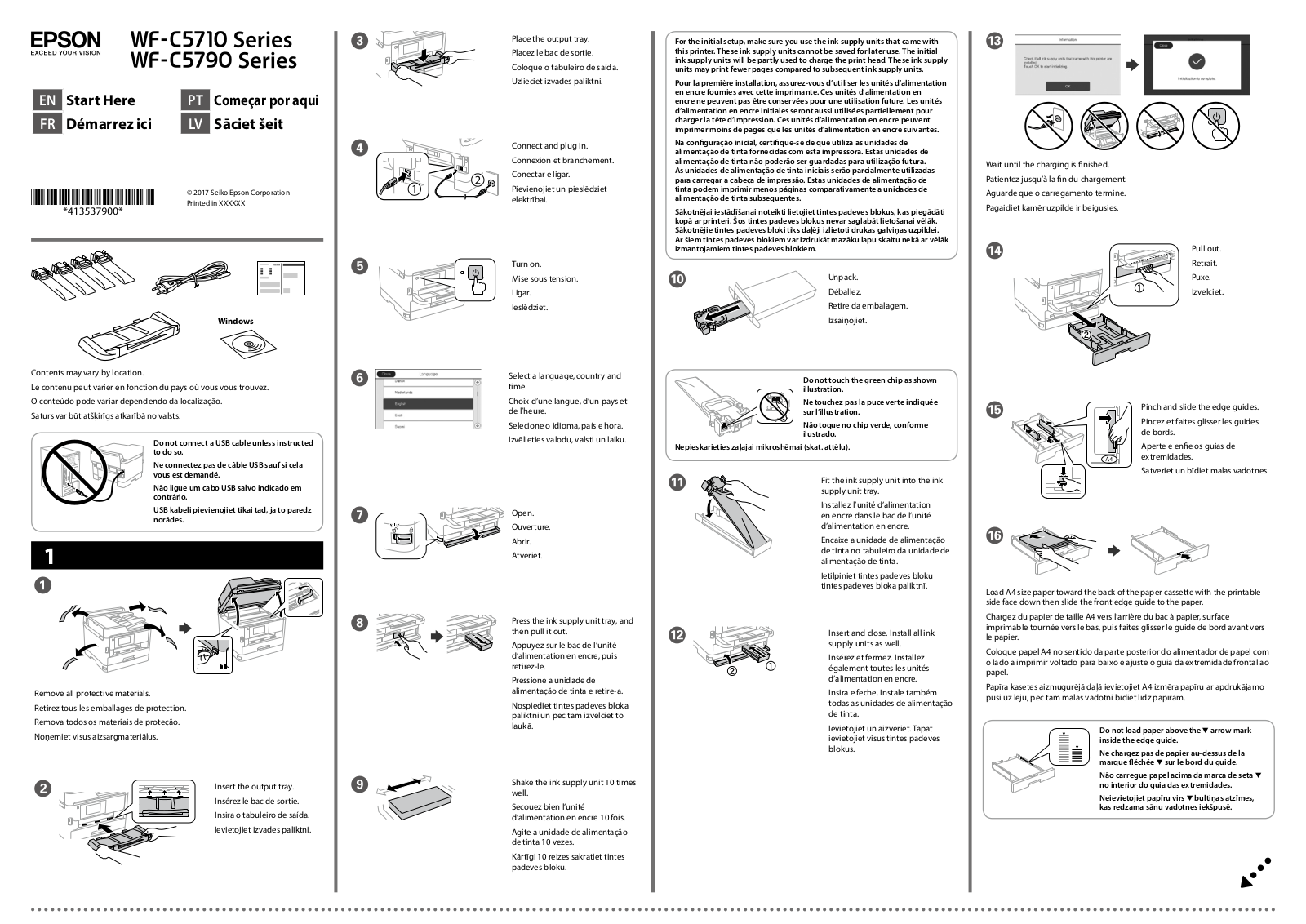 Epson C11CG02401PP Quick Start Guide