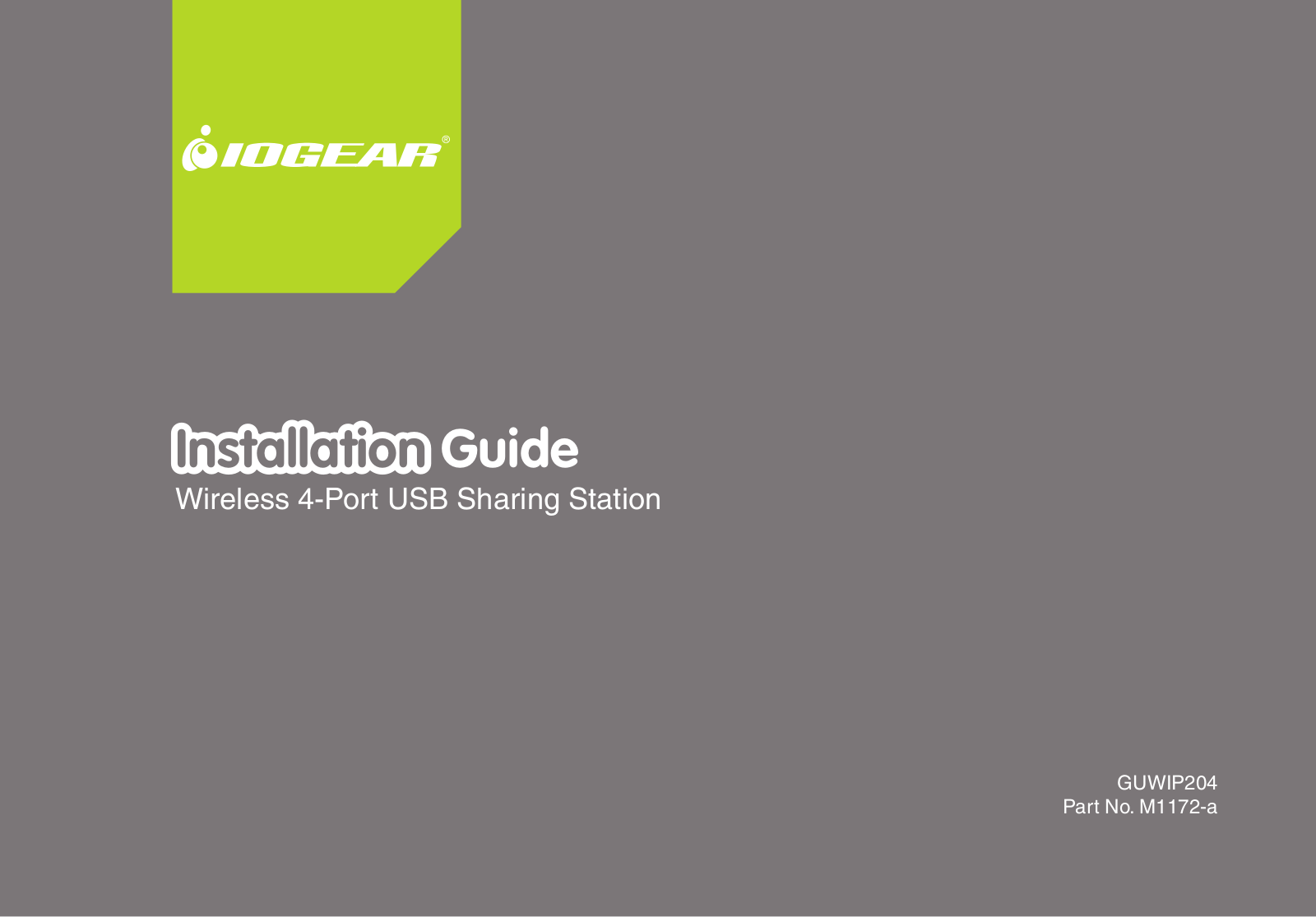 IOGear GUWIP204 User Manual