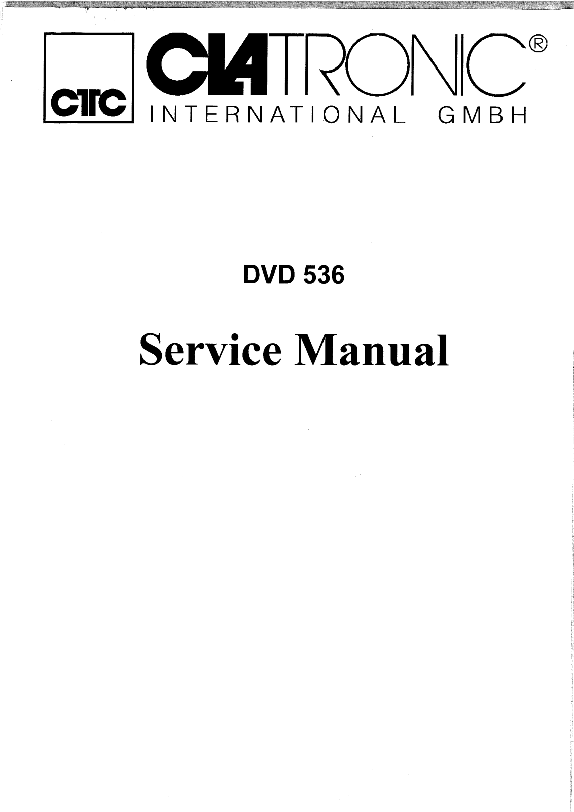 Classe Audio DVD-536 Service manual