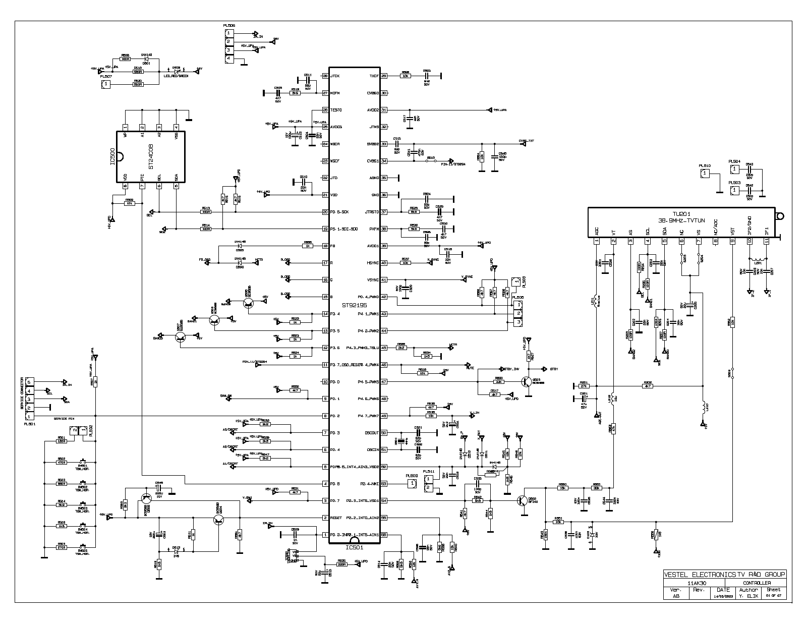 VESTEL TV AK30 A11 Service Manual