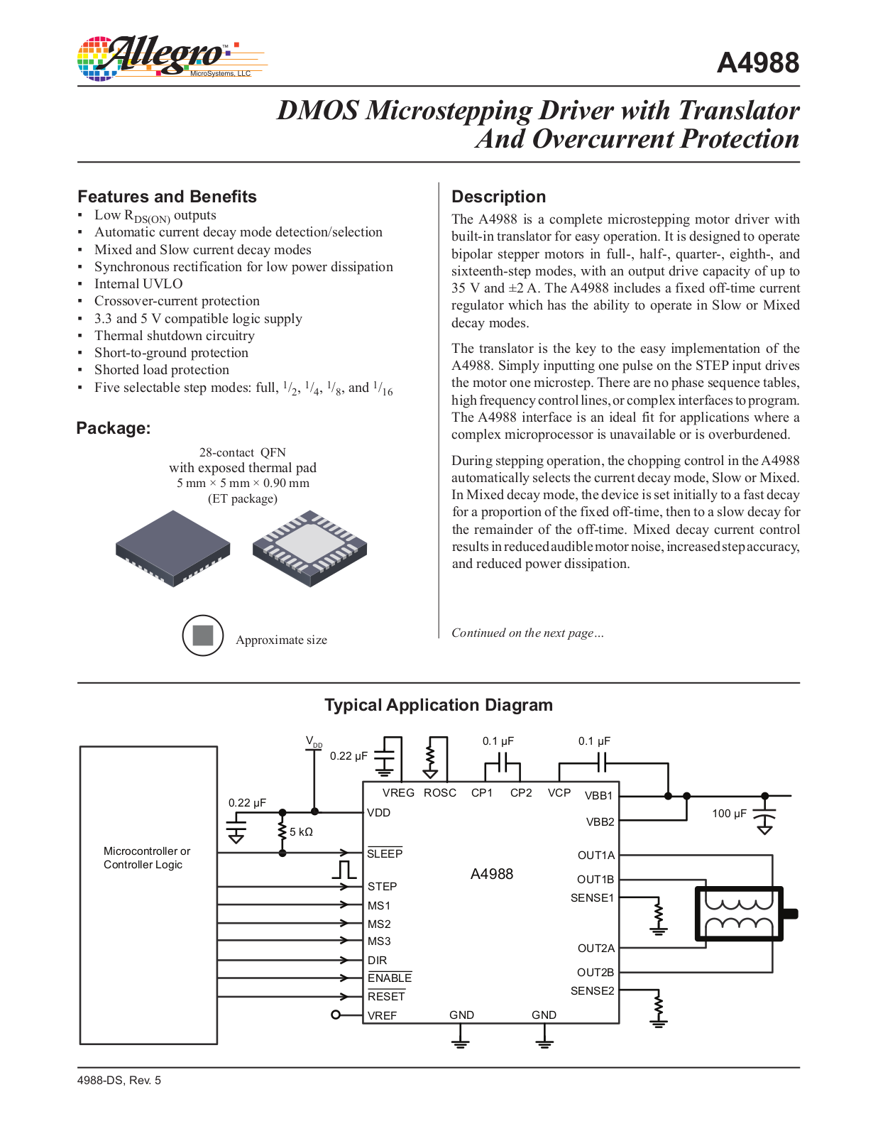 Allegro A4988SETTR-T Schematic