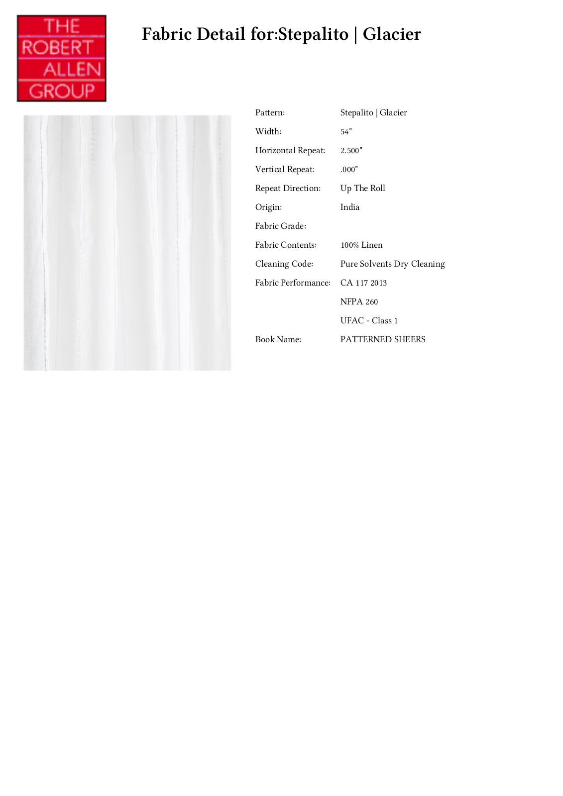 Robert Allen RALF1734 Specifications - ManualMachine.com