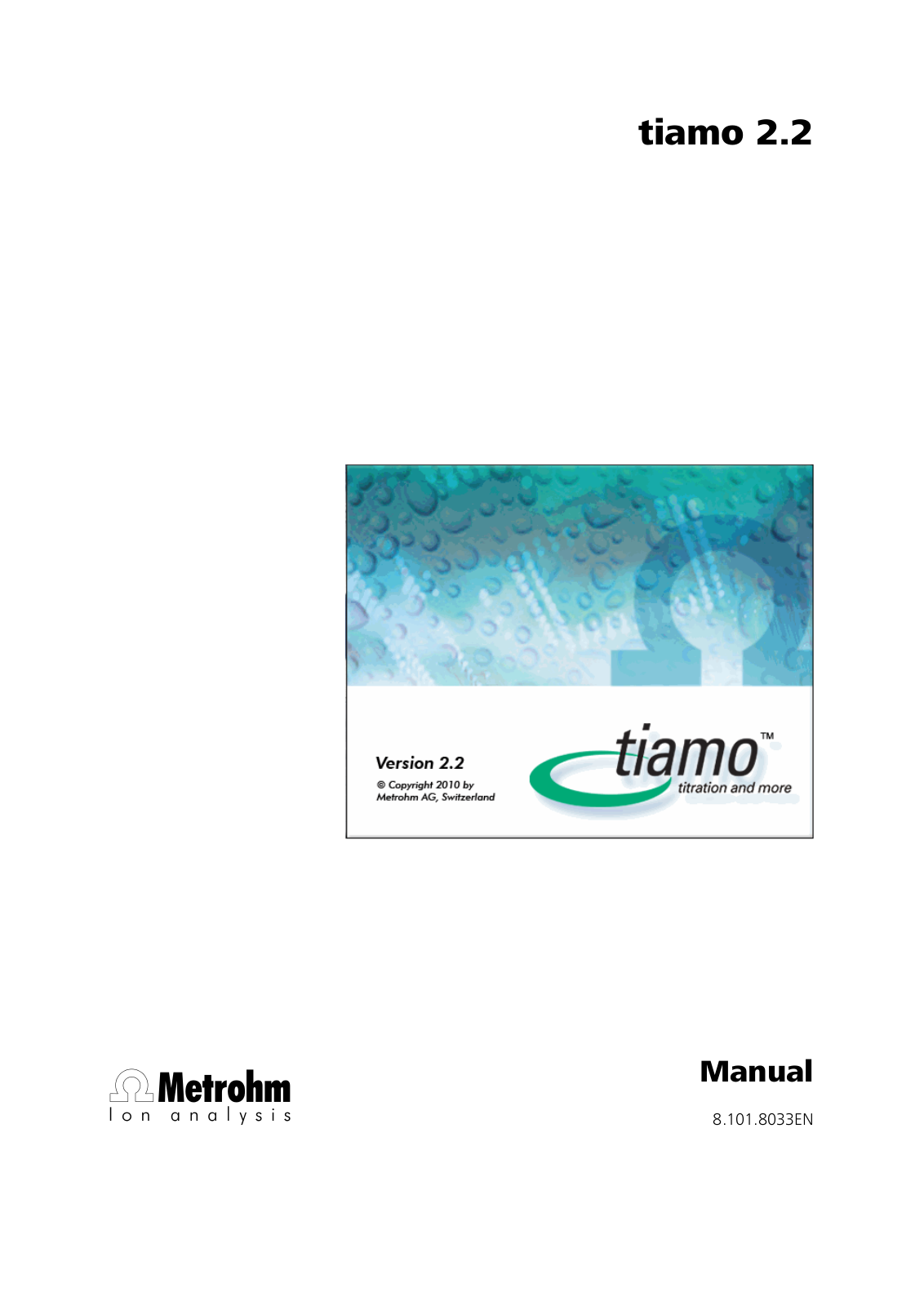 Metrohm tiamo 2.2 User Manual