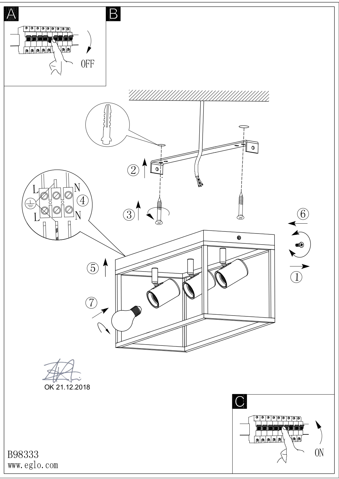 Eglo 98333 Service Manual