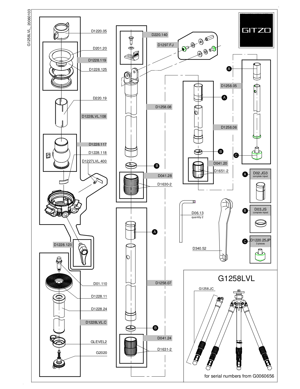 Gitzo G1258LVL User Manual