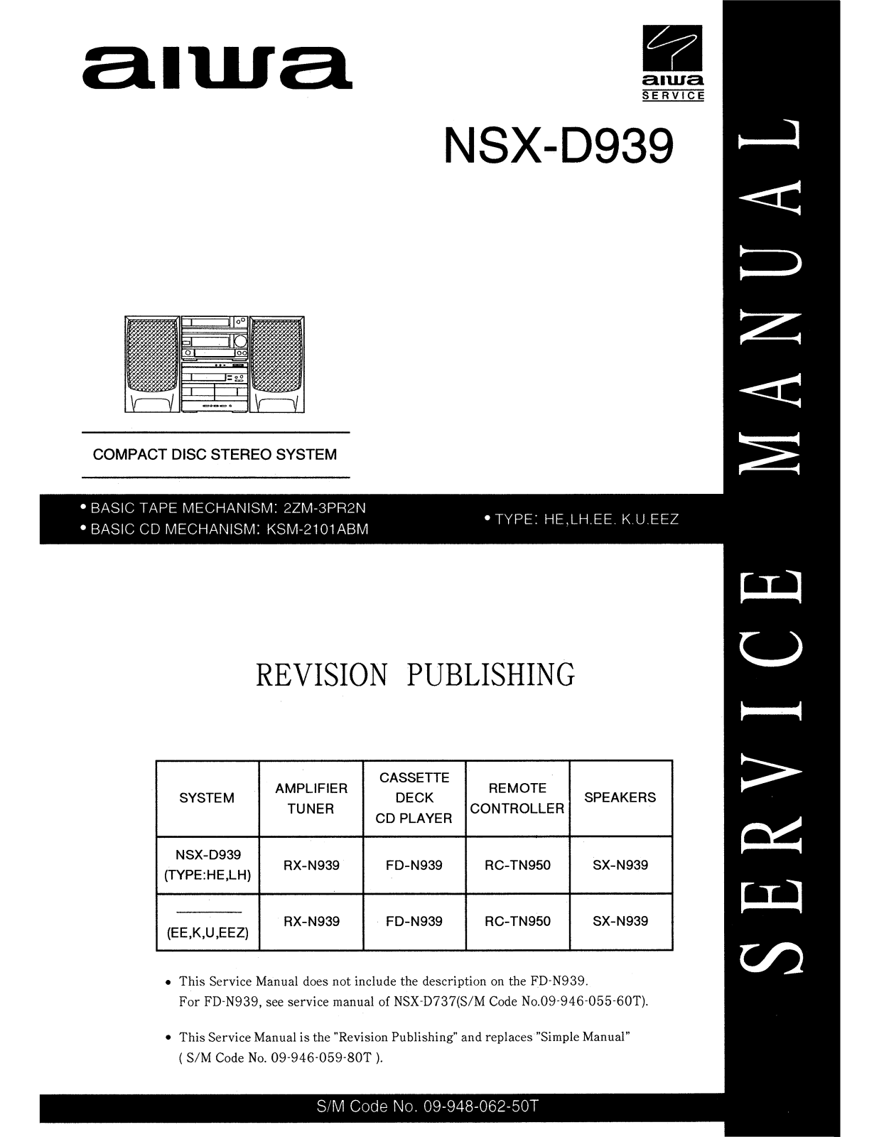 AIWA NSX-D939 Service Manual