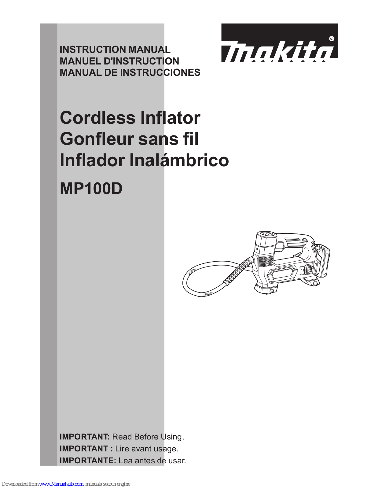 Makita MP100D Instruction Manual