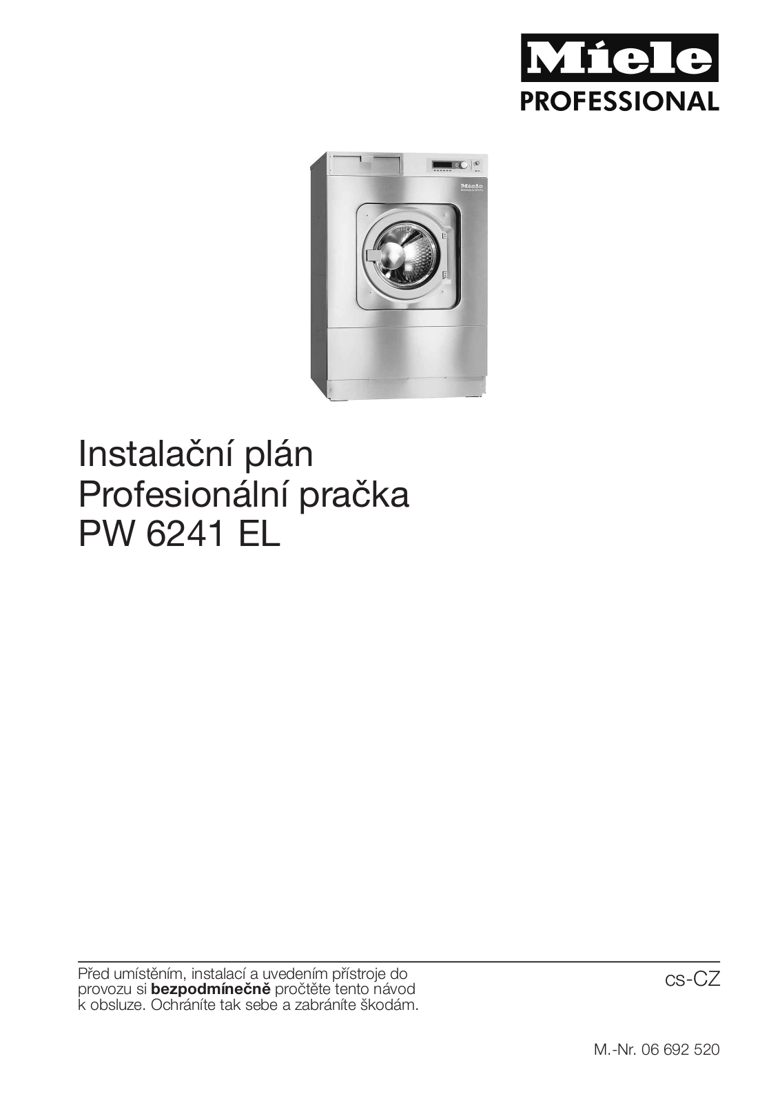 Miele PW 6241 EL Installation diagram