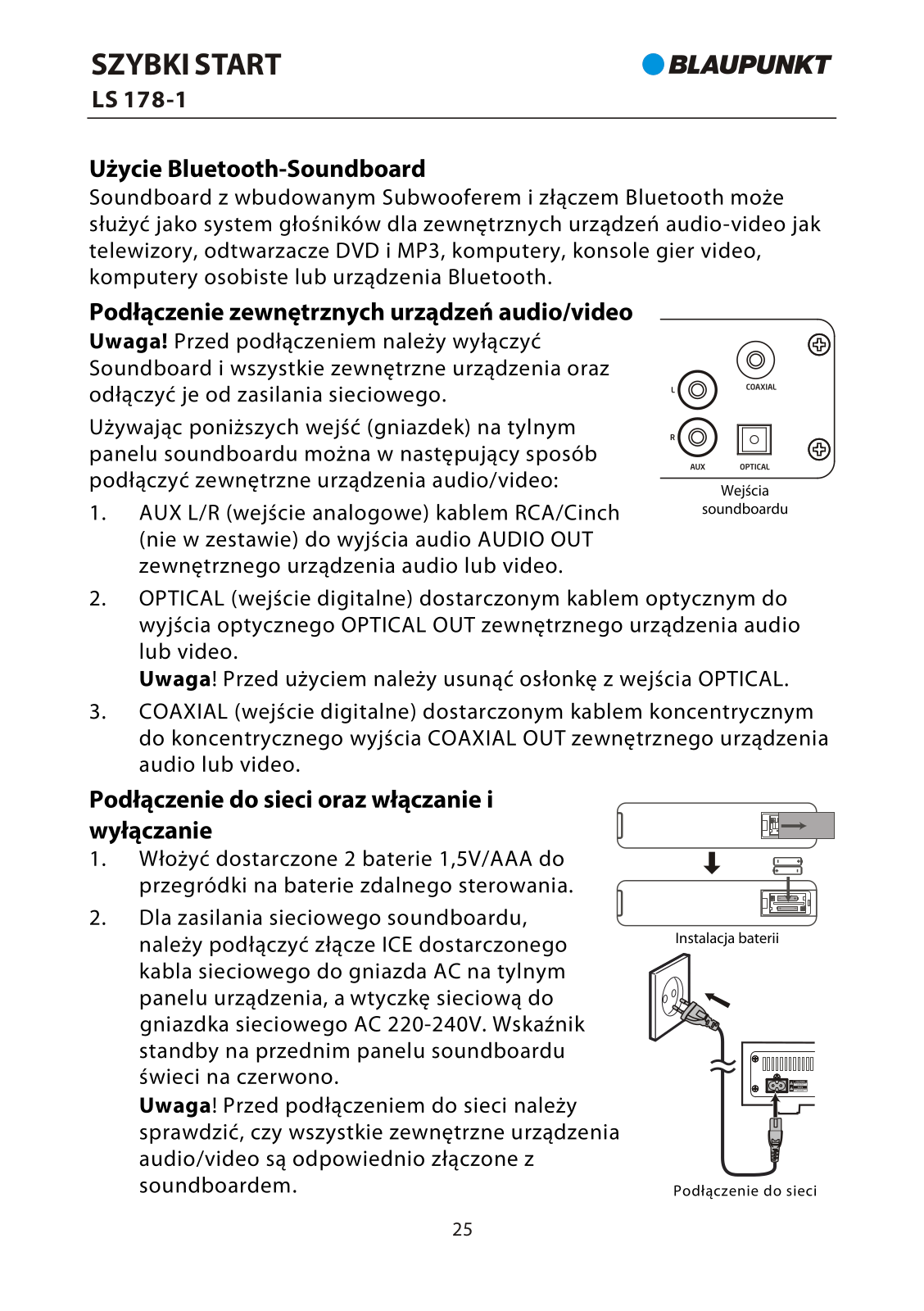 Blaupunkt LS 178-1 User guide