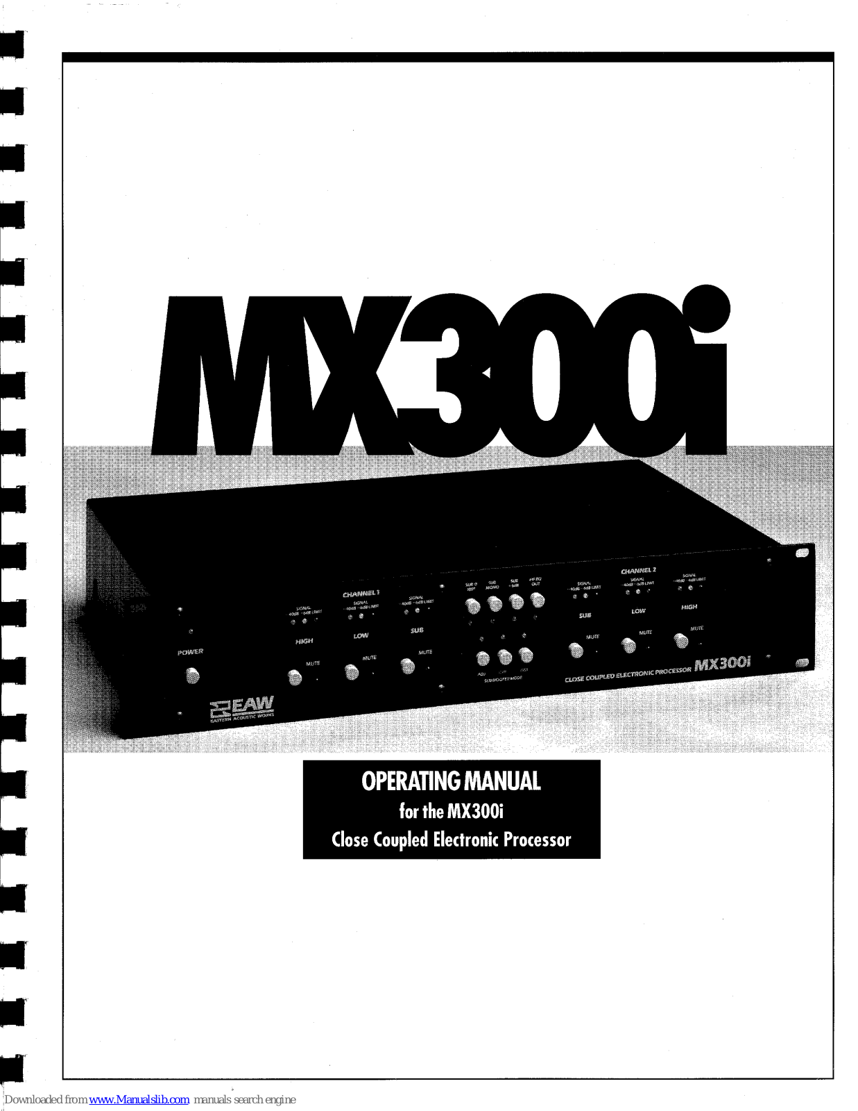 EAW MX300i Operating Manual