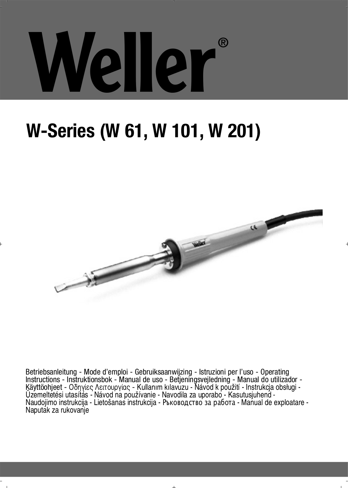 Weller W61, W101, W201 User guide