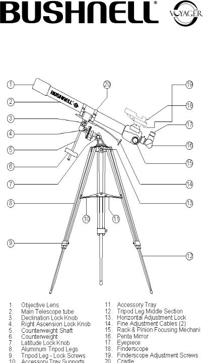 bushnell telescope voyager model ak 78 9565