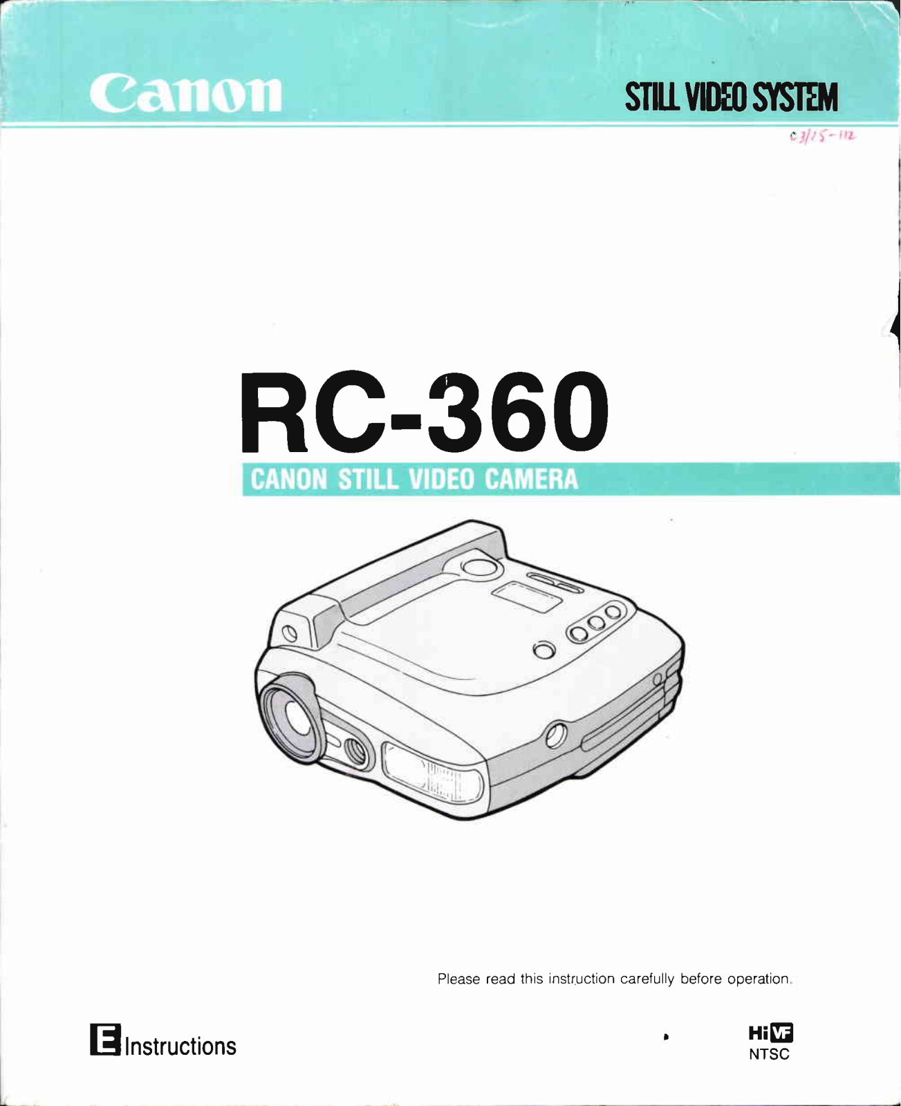 Canon RC 360 User Manual