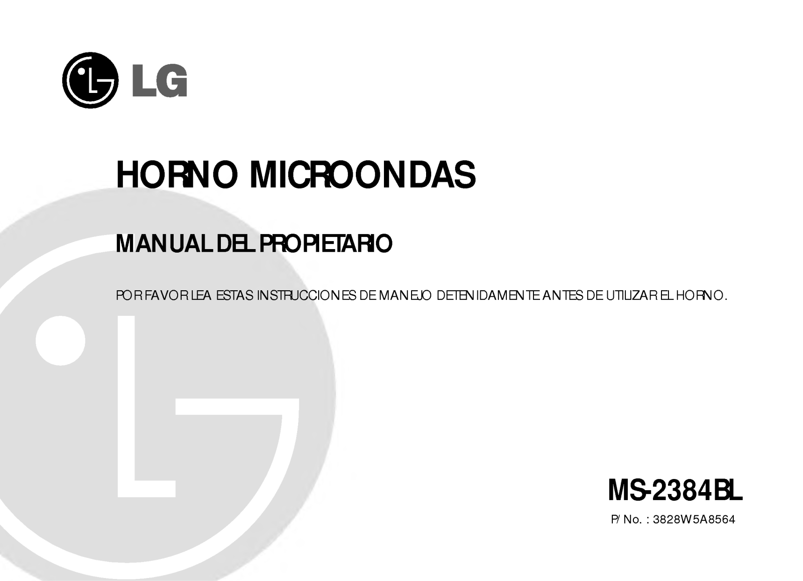 Lg MS-2384BL User Manual