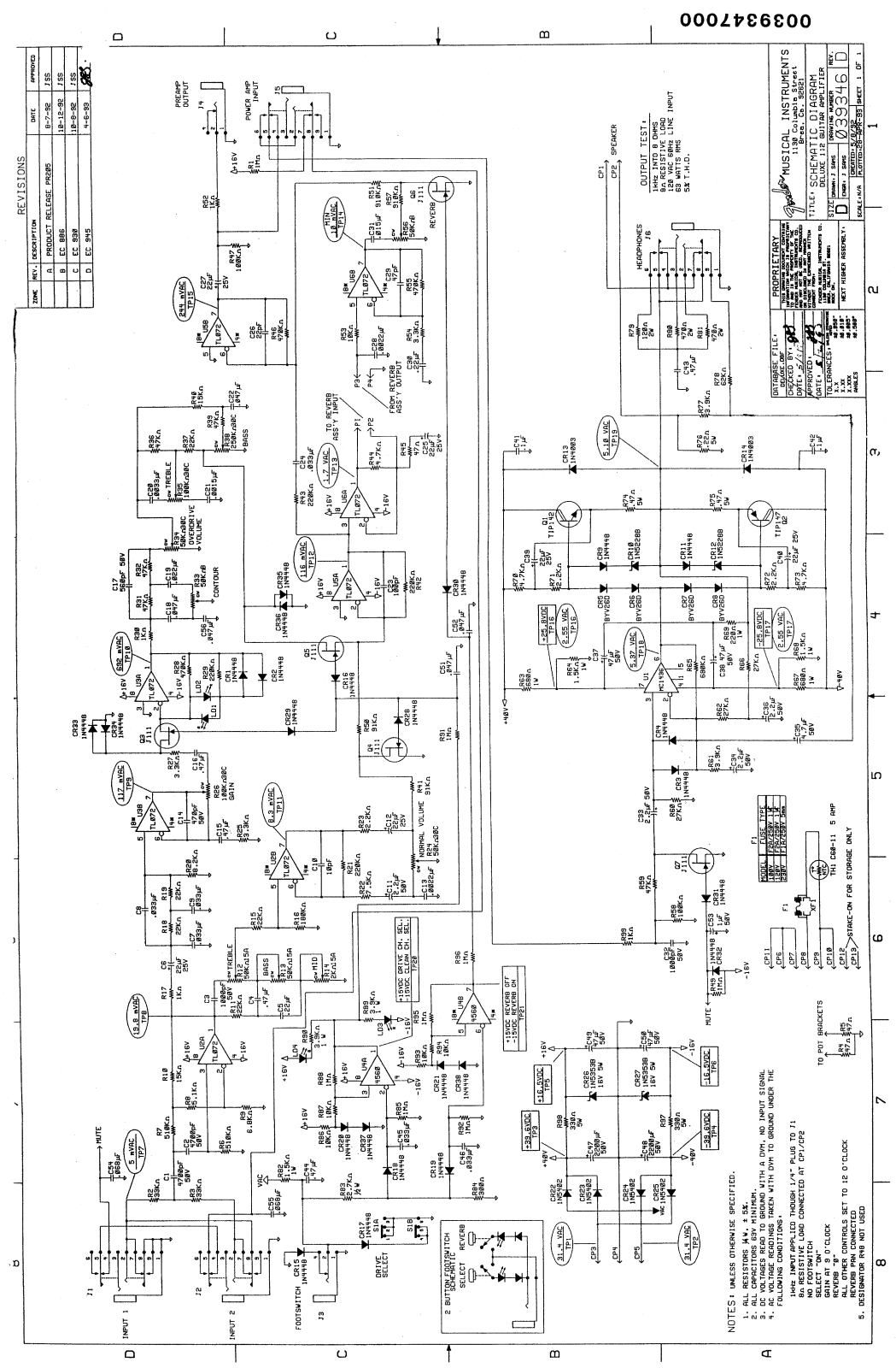 Fender Deluxe-112 Schematic