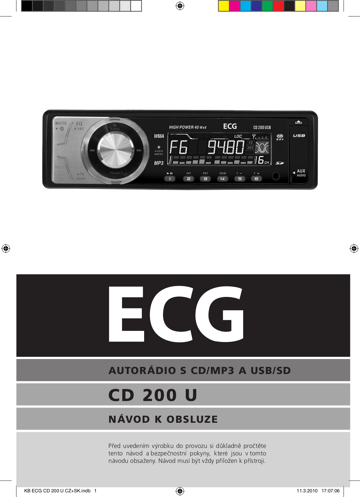 ECG CD 200 U User Manual